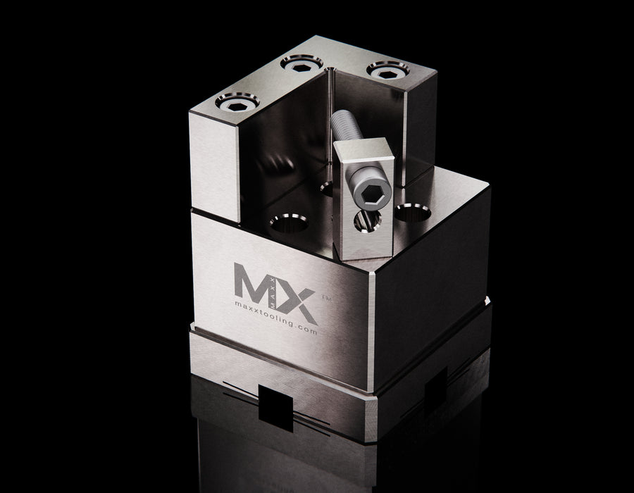 MaxxMacro Étau 008458 Support de bloc en V en acier inoxydable