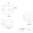 MaxxMacro 54 Support de crosse rond en acier inoxydable .500"