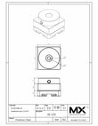MaxxMacro (D/C) Support de cercle en acier inoxydable de 15 mm de diamètre